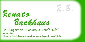 renato backhaus business card